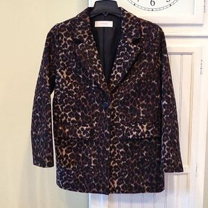 T Tahari animal print coat